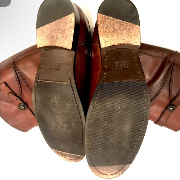 FRYE Women’s Tall Boots Brown Leather 8 B - Picture 7 of 11